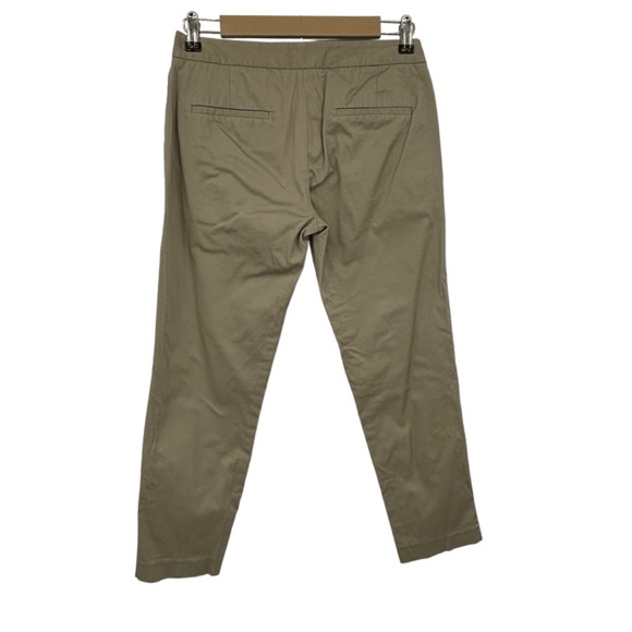 Amanda+Chelsea Beige Tan Flat Front Stretch Low-Rise Straight Ankle Pants Size 2 - Picture 2 of 10